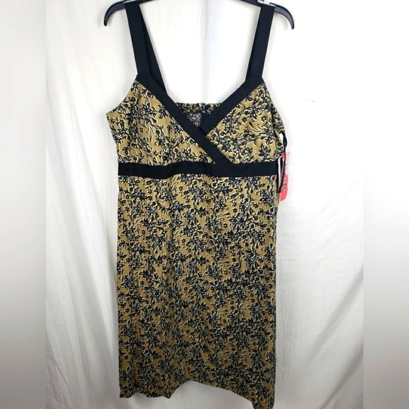 R&K Dresses & Skirts - NWT R&K Originals Black and Taupe Floral Sleeveless Dress Sz 16